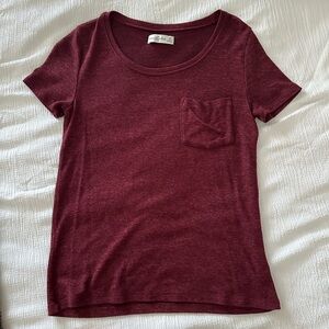 Maroon/Burgundy Abercrombie & Fitch Top